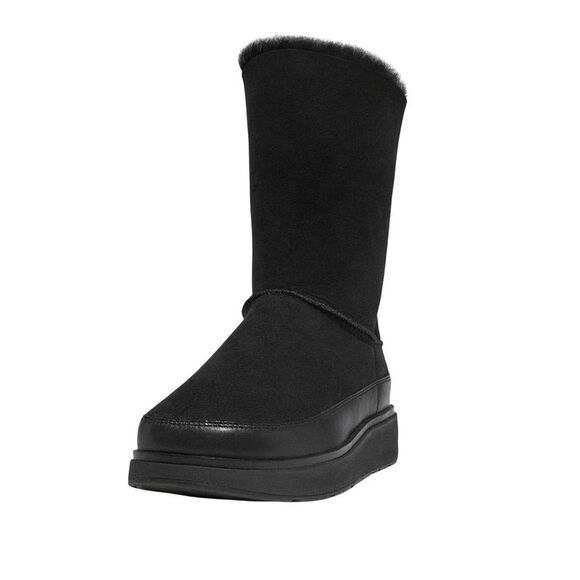 Fit Flop Womens/Ladies Gen-FF Doubleface Leather Shearling Ankle Boots / Black
